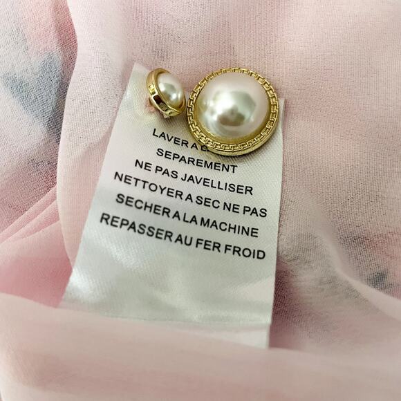 NWT Sau Lee Ciara Pink Floral Ruffle Midi Dress Size 6 Wedding Guest - Picture 14 of 16